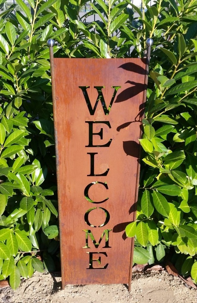 Gartenschild Welcome