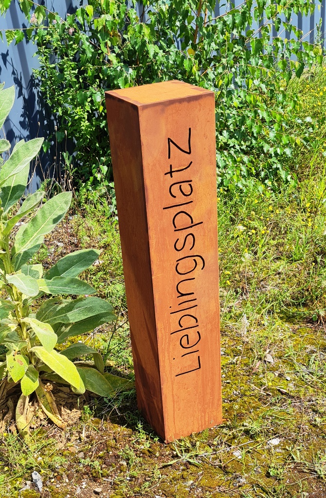 Edelrost Säule Lieblingsplatz