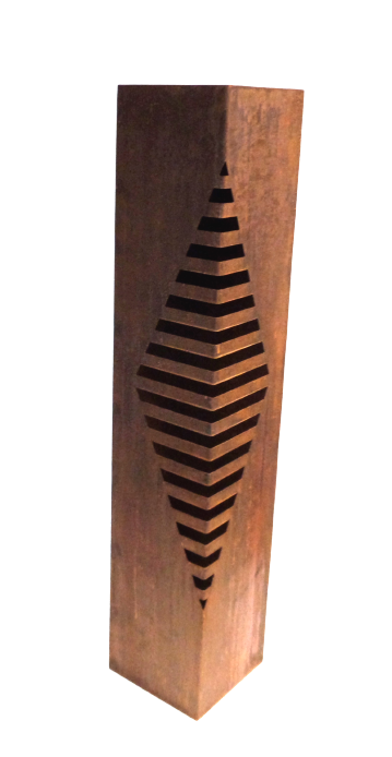 Edelrost Säule Schlitze