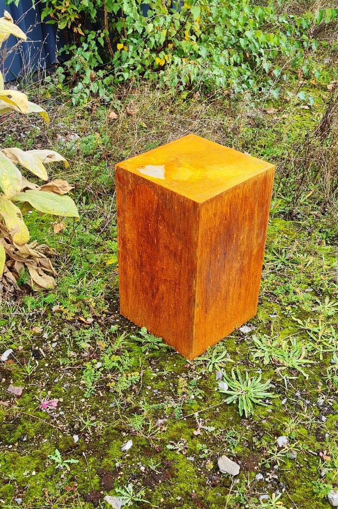 Edelrost Säule Schlicht 30 x 30 x 50cm