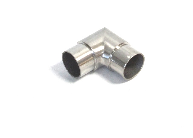 Edelstahl Steckecke Eckbogen 90° scharf für Rohr Ø 42,4 x 2,0mm