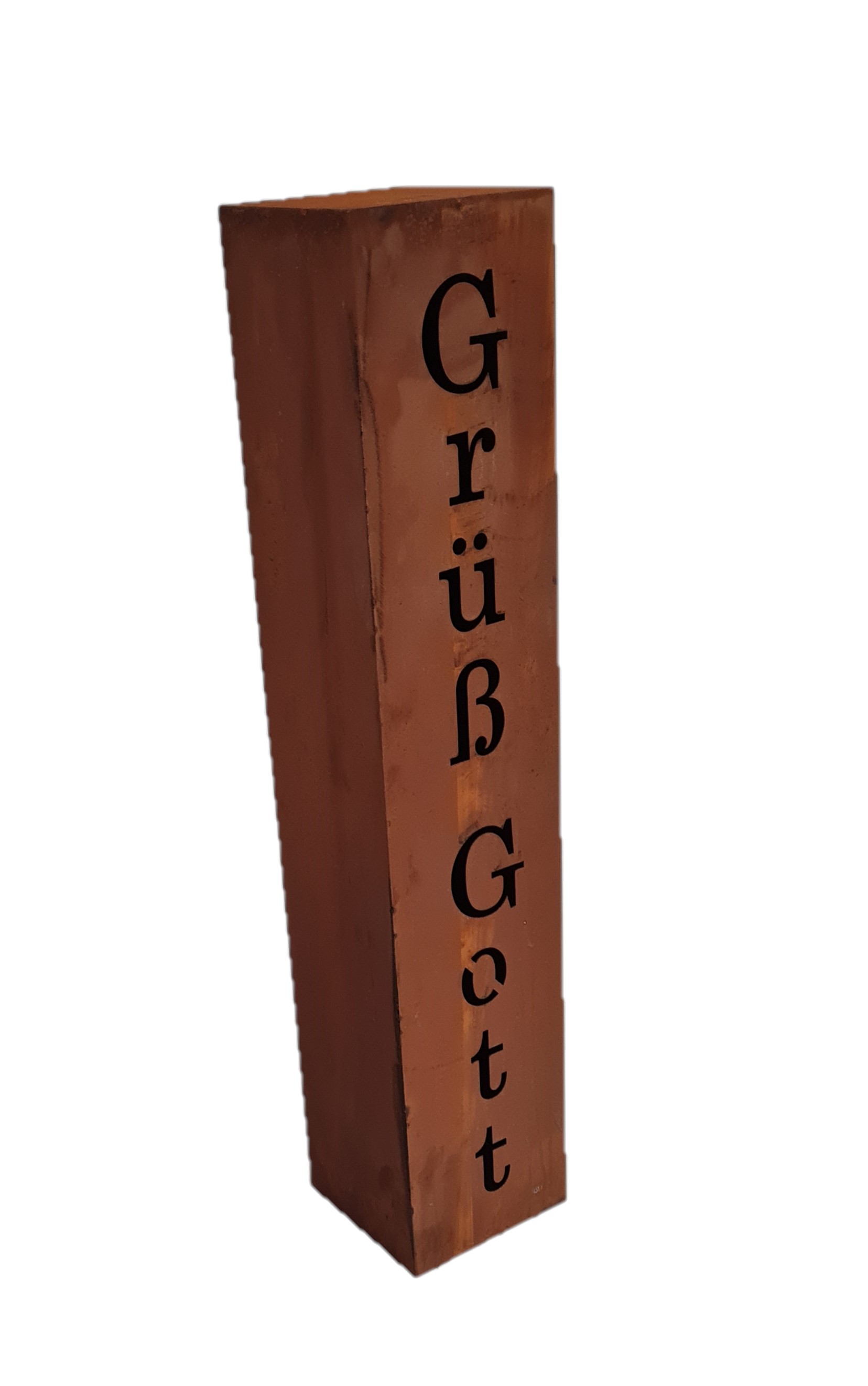 Edelrost Säule Grüß Gott