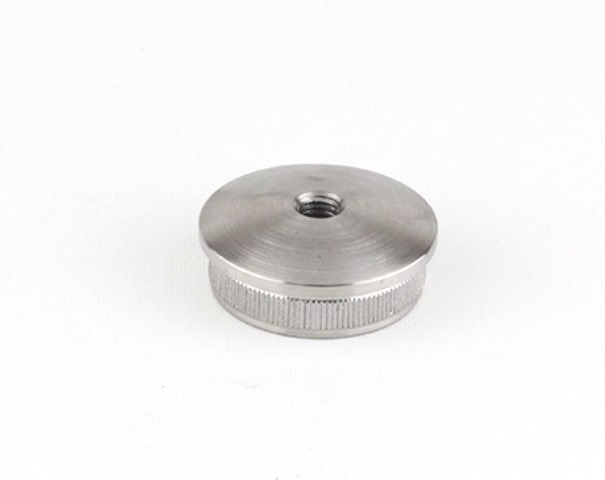 Rohrstopfen für Rohr Ø 42,4mm gewölbt gegossen M8 Gewinde Edelstahl