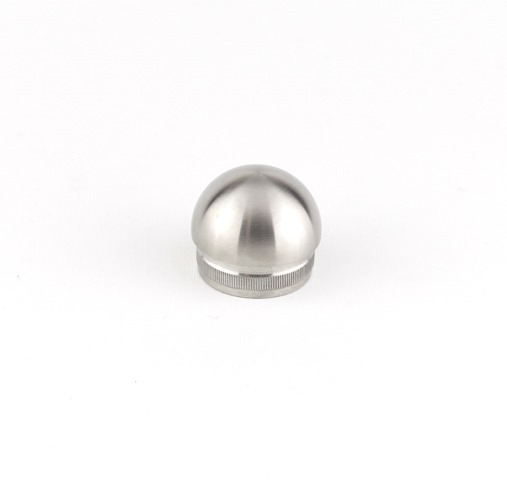 Rohrstopfen halbrund Edelstahl für Rundrohr Ø 42,4mm